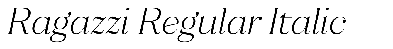 Ragazzi Regular Italic